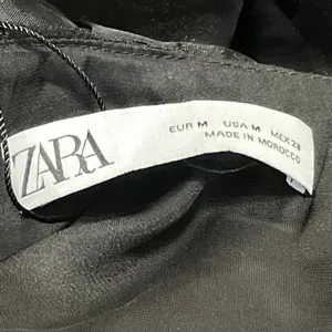 Zara Black Organza Halter Tie Sleeveless Pleated Fit & Flare Mini Dress Size M thumbnail 4