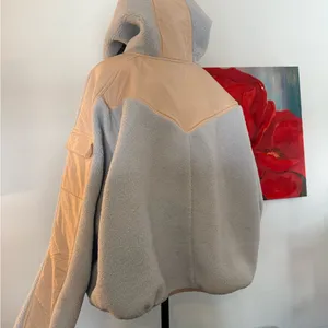 Jordan Cropped Pullover Jacket Women's Size 2XL XXL Blue Fleece Hooded thumbnail 6