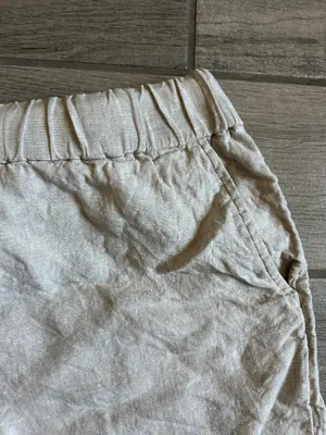 J. Crew Cream High-Waist Linen-Blend Shorts thumbnail 3