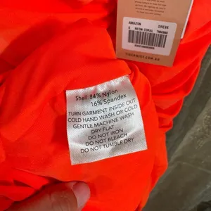 Tiger‎ Mist Neon Coral Amazon Plunging Ruched Halter Dress Small NWT Flawed thumbnail 8