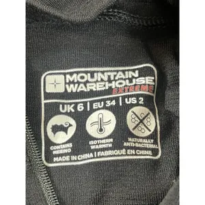 Mountain Warehouse Extreme US 2 Black Merino Wool Blend Quarter Zip Base Layer thumbnail 4