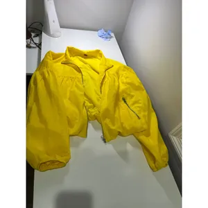 Free‎ People Movement Yellow Babydoll Windbreaker Zip Up Jacket XS Neon thumbnail 7