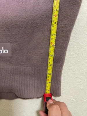 ALO Snuggle Up Sweater Short Sleeve color Mushroom (Best for Size S) thumbnail 4