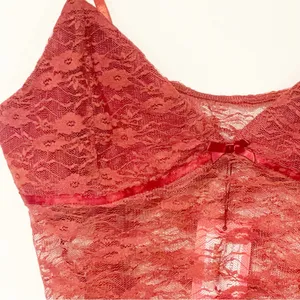 Edikted Size Large Red Eira Sheer Lace Tank Top Cami NEW thumbnail 3