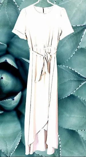 Lottie cream belted maxidress thumbnail 1