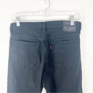 LEVI’S Black Big E Button Fly Wedgie Straight Leg Jeans Size 28 Biker Casual thumbnail 10