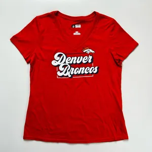 NFL Team Apparel Denver Broncos Women’s V-neck Shirt thumbnail 1