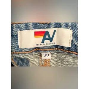 Aviator Nation Canyon Crop Jeans Mid Rise Vintage‎ Medium Wash Distressed 30 thumbnail 7