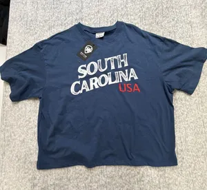 Where Im From South Carolina USA Easy Tee Navy Blue Cropped Graphic TShirt Large thumbnail 1