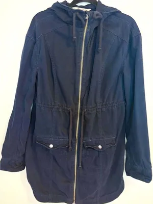 Hollister Navy Hooded Utility Anorak Jacket Women’s Small thumbnail 1