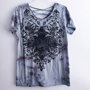 Affliction Amber's Creek Tie Dye Edgy Short Sleeve Top thumbnail 2