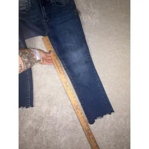 Driftwood Candace Crop Jeans Womens 28 Blue Scalloped Hem Stretch Denim Classic thumbnail 10