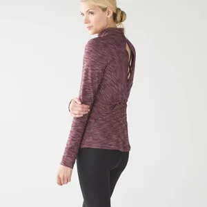 Lululemon &go Take-Off Long Sleeve Top Heathered Bordeaux Drama thumbnail 2