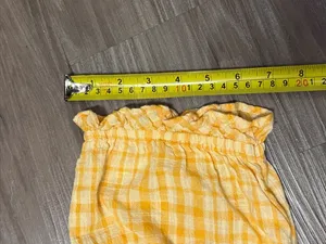 Urban Outfitters Yellow Gingham Puff-Sleeve Dress thumbnail 9