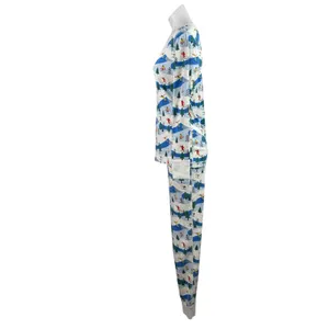Hanna Andersson Ski Slope Holiday Blue Long Sleeve Sleepwear Pajamas Set Size M thumbnail 2