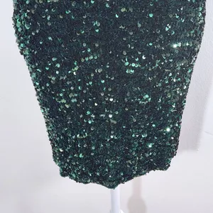 Mi Ami Green Sequin One Shoulder Mini Dress NWOT Size Small Formal Sequin Dress thumbnail 4