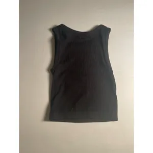Aritzia Sunday Best SinchSeamless Ribbed High Neck Crop Tank Top Black S thumbnail 5