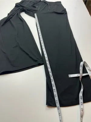 Quince Flowknit Wide Leg Pant Drawstring Black Womens Size Medium Stretch Lounge thumbnail 6