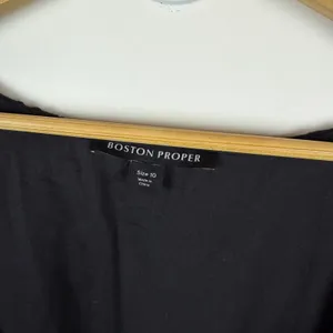 Boston Proper Eyelet Button Front Maxi Dress Size 10 Black Cotton‎ Minimalist thumbnail 6