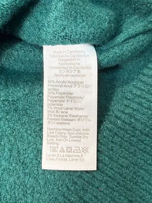 J. Crew Wool Blend Green Crewneck Sweater thumbnail 6