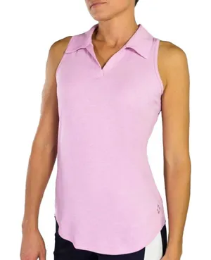 Bette & Court Sleeveless V-Neck Cotton Casual Golf Pink Shirt Women’s Size S thumbnail 1