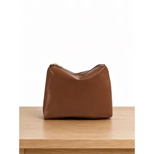 Coffee Brown Suede Slouchy Hobo Tote Crescent Bag Set + Mini Suede Shoulder Bag thumbnail 3