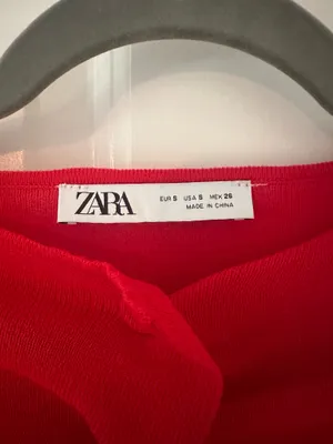 Zara red button up T shirt  thumbnail 3