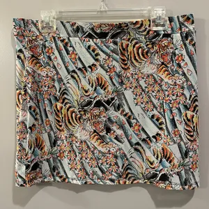 Ed Hardy Tiger Print Mesh Skirt thumbnail 2