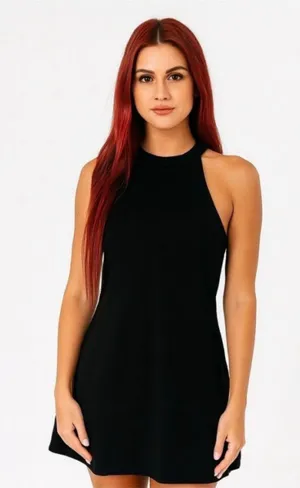 Women's Cynthia rowley Black Sleeveless Mini Dress Size M thumbnail 1