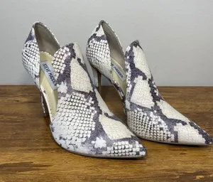 Steve Madden DOLLY Natural Snakeskin Pointed Toe Stiletto Pump 6.5 norm thumbnail 1