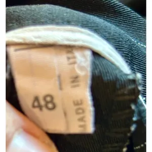 Agnona Black Pinstripe Tapered Trousers Made in Italy High Rise Dress Pants 48 thumbnail 4