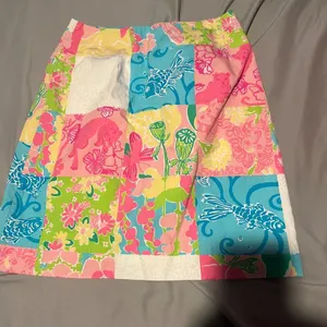 Lilly Pulitzer patchwork‎ skirt vintage size 0 thumbnail 3