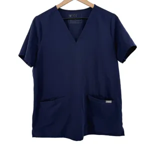 Figs Casma Three-Pocket Scrub Top Navy Blue Women M FW1100 V-Neck Short Sleeve‎ thumbnail 1