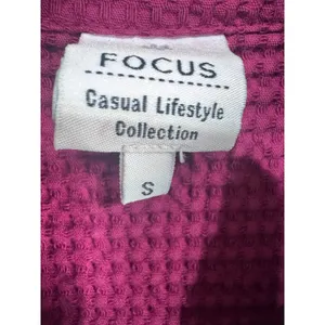 Focus Small Pink Waffle Knit Vest 100%Cotton Cottagecore Boho Patchwork Women's‎ Purple thumbnail 4