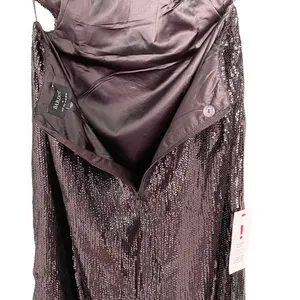 Bardot Easton Dress Size 6 Black Sequin Open Back Thigh Slit Midi Cocktail NWT thumbnail 12