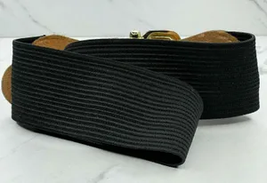 Vintage The Limited Stretch Belt Leather Trim Gold Hardware Medium (M) ✨ thumbnail 4