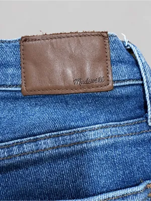Madewell Cali Demi-Boot Jeans 28P Petite High Rise Raw Hem Medium Wash Classic thumbnail 8