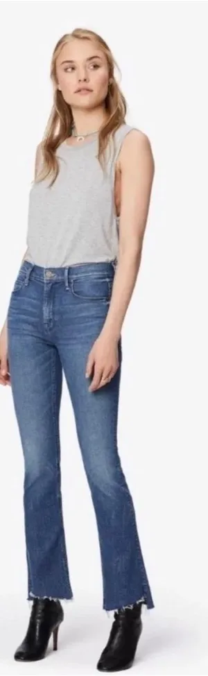 Mother The Runaway Step Fray Jeans in Runaway Train 26 thumbnail 1