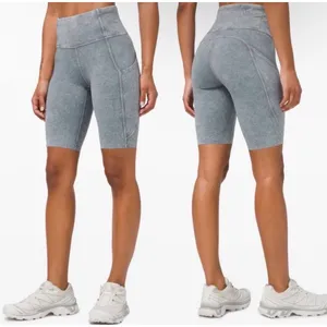 Lululemon Fast and Free Shorts 10" Ice Dye Asphalt Grey Womens 6 Running Bike thumbnail 2