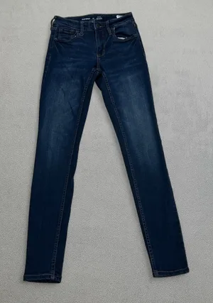 Old Navy Jeans Womens 00 Mid Rise Super Skinny Dark Wash Denim Pants Stretch thumbnail 1