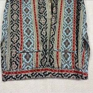 Zara Multicolored Printed Lightweight High‎ Rise Straight Leg Pant thumbnail 8
