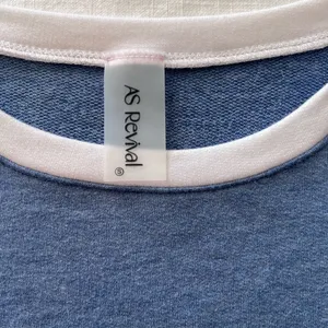 Altar'd State Revival Vintage Americana Varsity Striped Blue Crop Top Short Sleeve Size S thumbnail 2