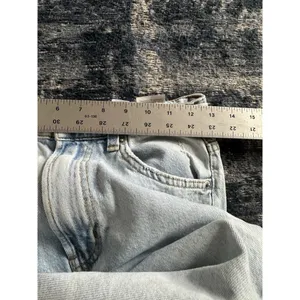 H&M &Denim 90’s Straight Ultra High Waist Jeans Wide Leg Light Distressed Size 2 thumbnail 8