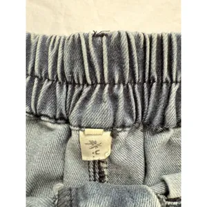 Vintage High Waisted Denim Shorts Pleated Acid Wash Patchwork Boho Jean Size M thumbnail 8