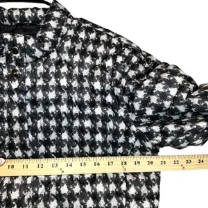 Lands End Womens Houndstooth Quilted Jacket Lightweight Classic‎ Medium(10/12) thumbnail 6