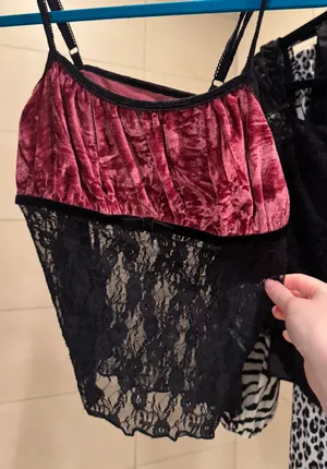 Urban Outfitters Lace Crop Tank thumbnail 1