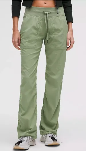 Lululemon 4 Dance Studio Mid-Rise Pant Regular Dessert Green Rare Color thumbnail 1