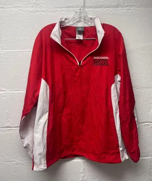 Wisconsin Badgers Pullover Windbreaker Size M thumbnail 1