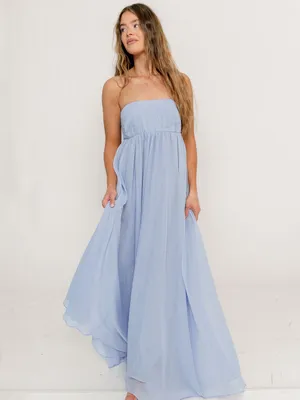 NWT Worth Collective Caia Maxi Dress size Large L Periwinkle Bump Friendly thumbnail 8