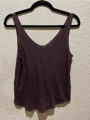 Everlane Sleeveless Tank Top 100% Cotton in Brown Size S thumbnail 2